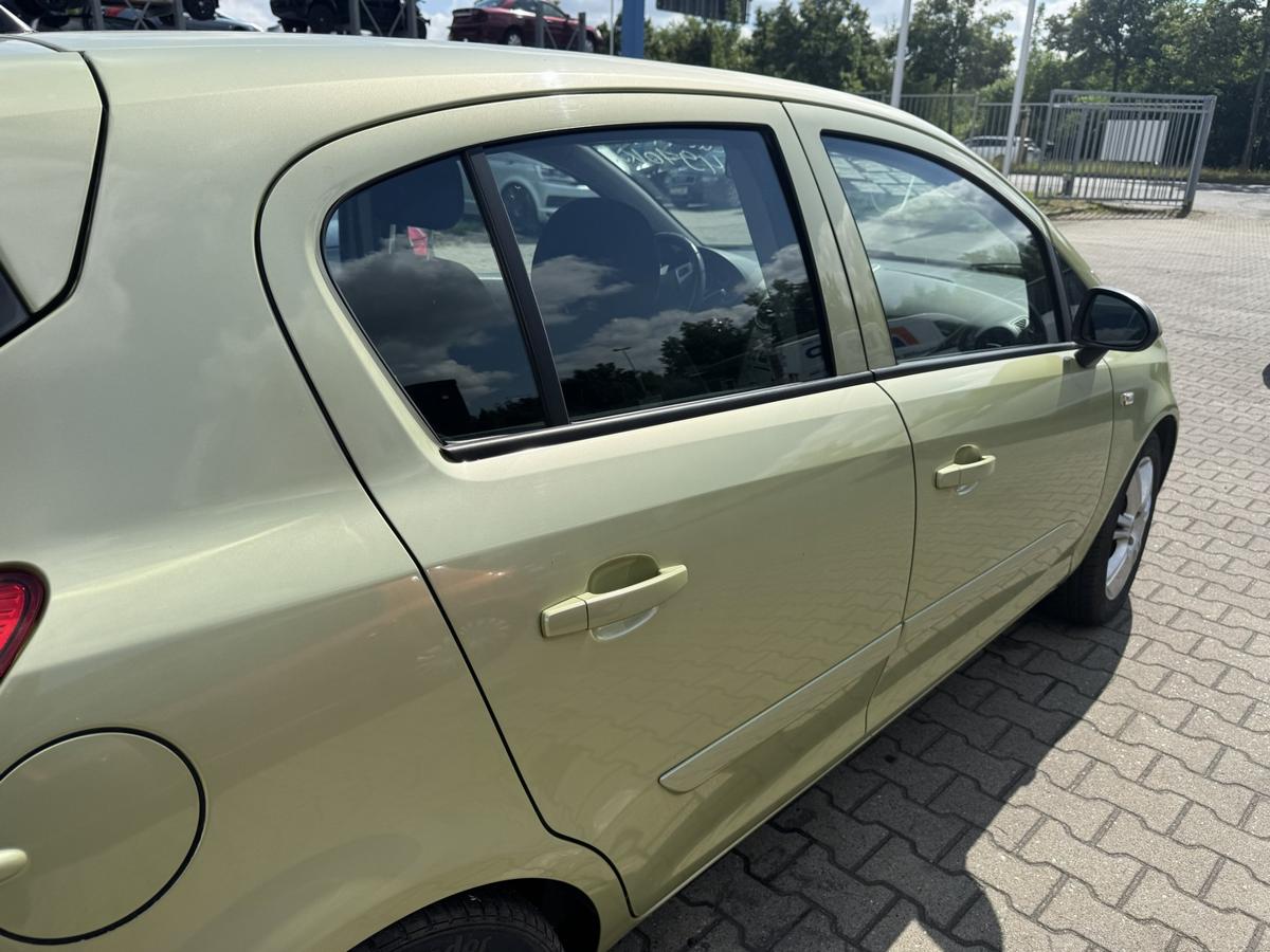 Opel Corsa D original T&uuml;r hinten rechts Z30E Green Tea Metallic Rohbau Bj.2006